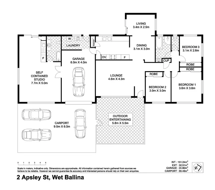 Floorplan of Homely house listing, as 2 The Cnr Boatharbour Rd and Apsley Street, Ballina NSW 2478