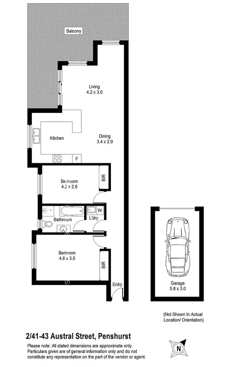 Floorplan of Homely unit listing, 2/41-43 Austral Street, Penshurst NSW 2222