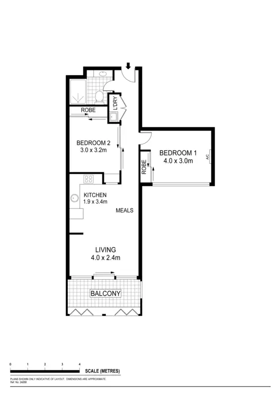 Floorplan of Homely apartment listing, Apt 520 185 Morphett Street, Adelaide SA 5000