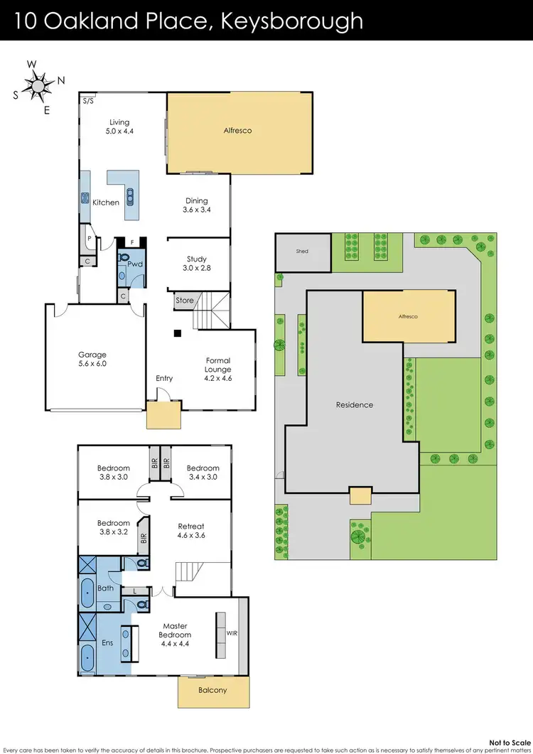 Floorplan of Homely house listing, 10 Oakland Place, Keysborough VIC 3173
