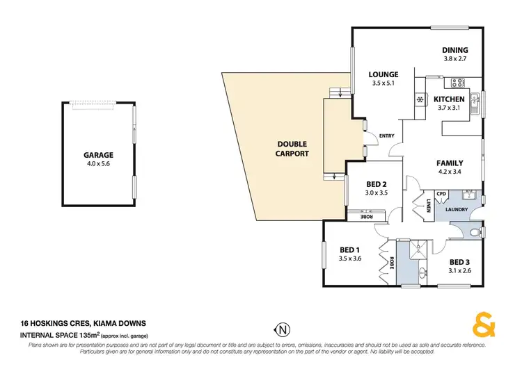 Floorplan of Homely house listing, 16 Hoskings Crescent, Kiama Downs NSW 2533
