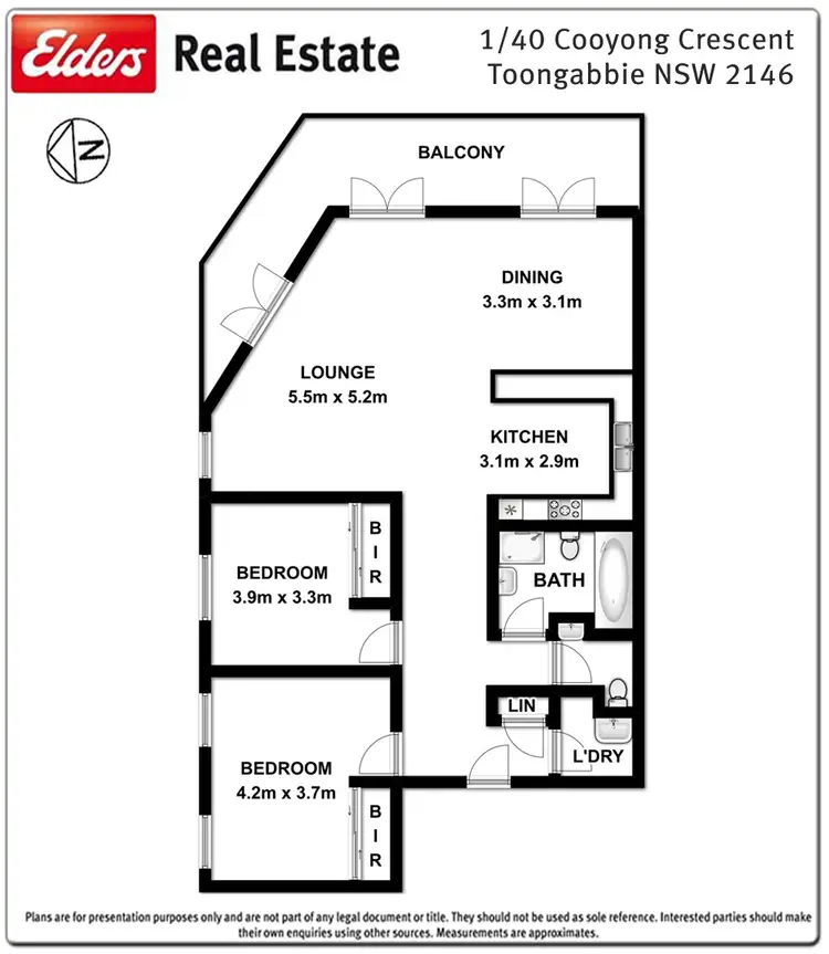 Floorplan of Homely unit listing, 1/40 Cooyong Crescent, Toongabbie NSW 2146