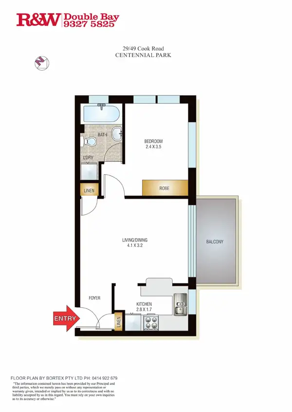 Floorplan of Homely apartment listing, 29/49 Cook Road, Centennial Park NSW 2021