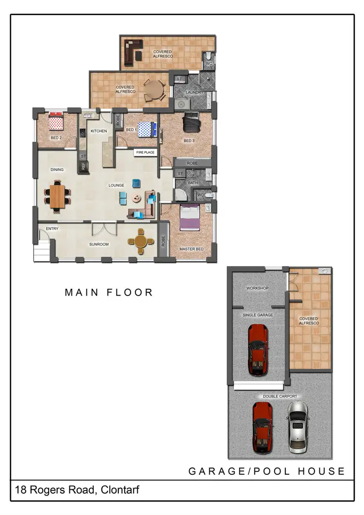 Floorplan of Homely house listing, 18 Rogers Road, Clontarf QLD 4019