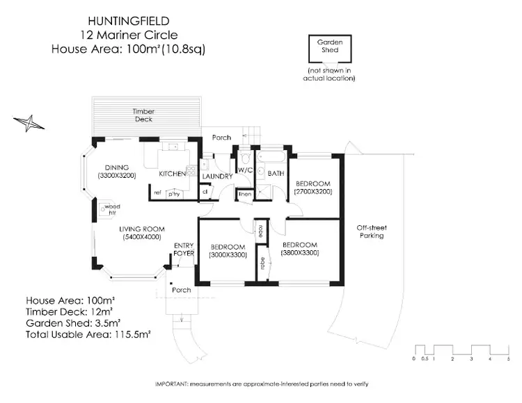 Floorplan of Homely house listing, 12 Mariner Circle, Huntingfield TAS 7055