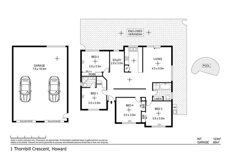 Floorplan of Homely house listing, 1 Thornbill Cres, Howard Springs NT 835