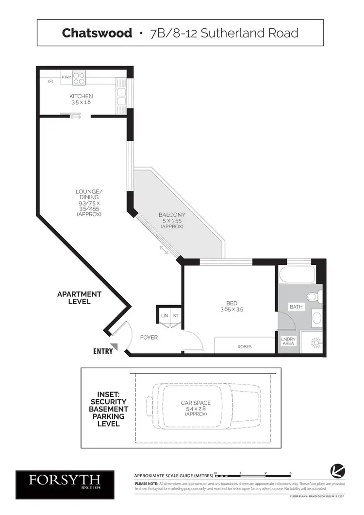 Floorplan of Homely apartment listing, 7B/8-12 Sutherland Road, Chatswood NSW 2067