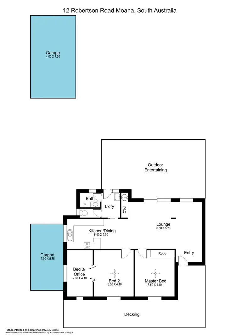 Floorplan of Homely house listing, 12 Robertson Rd, Moana SA 5169