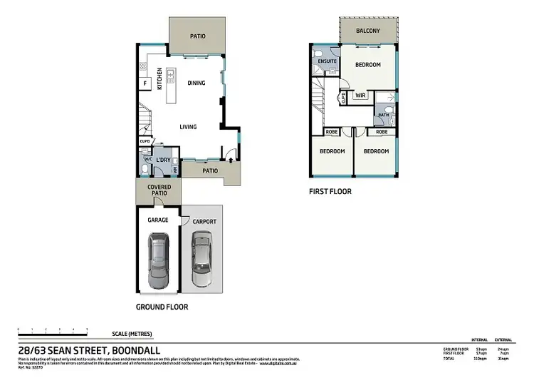 Floorplan of Homely townhouse listing, 28/63 Sean Street, Boondall QLD 4034