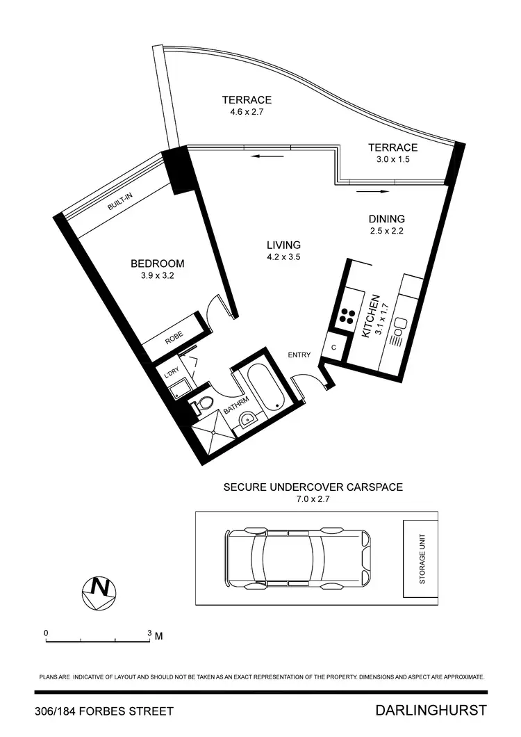 Floorplan of Homely apartment listing, 306/184 Forbes Street, Darlinghurst NSW 2010
