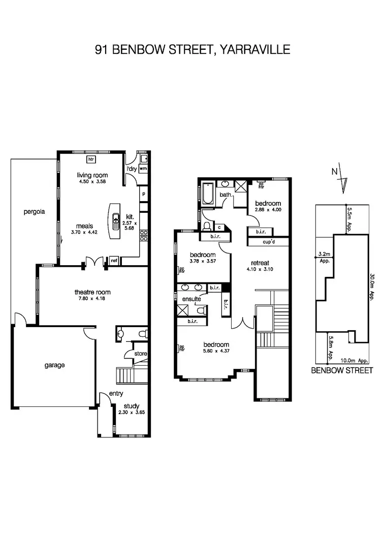 Floorplan of Homely house listing, 91 Benbow Street, Yarraville VIC 3013
