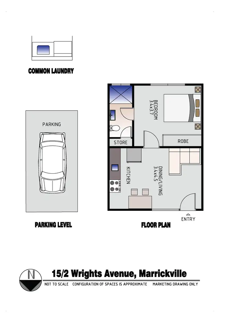Floorplan of Homely unit listing, 15/2 Wrights Avenue, Marrickville NSW 2204