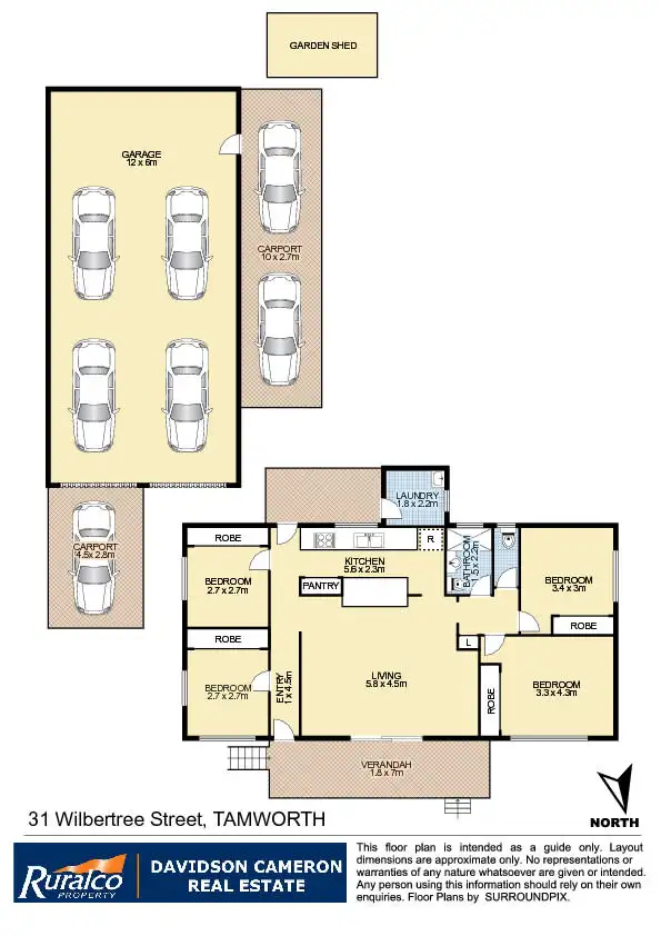 Floorplan of Homely house listing, 31 Wilburtree Street, Tamworth NSW 2340