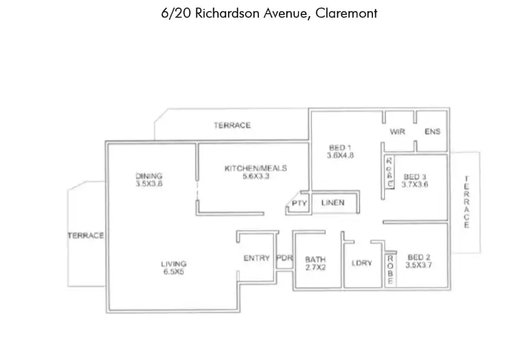 Floorplan of Homely house listing, 6/20 Richardson Avenue, Claremont WA 6010