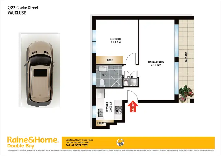 Floorplan of Homely apartment listing, 2/22 Clarke Street, Vaucluse NSW 2030