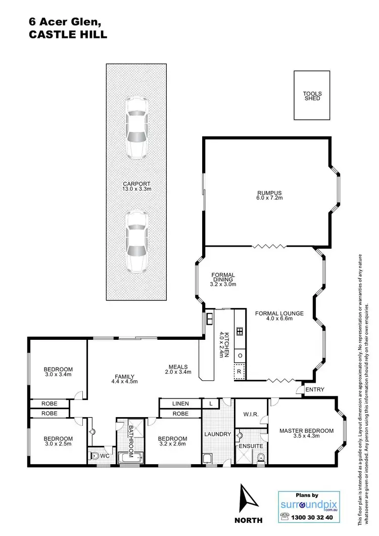 Floorplan of Homely house listing, 6 Acer Glen, Castle Hill NSW 2154