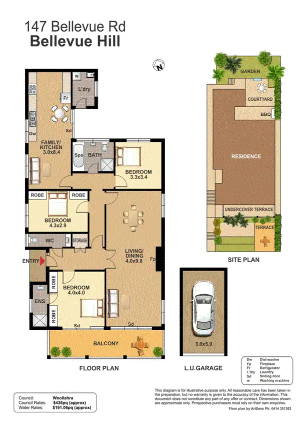 Floorplan of Homely house listing, 147 Bellevue Road, Bellevue Hill NSW 2023