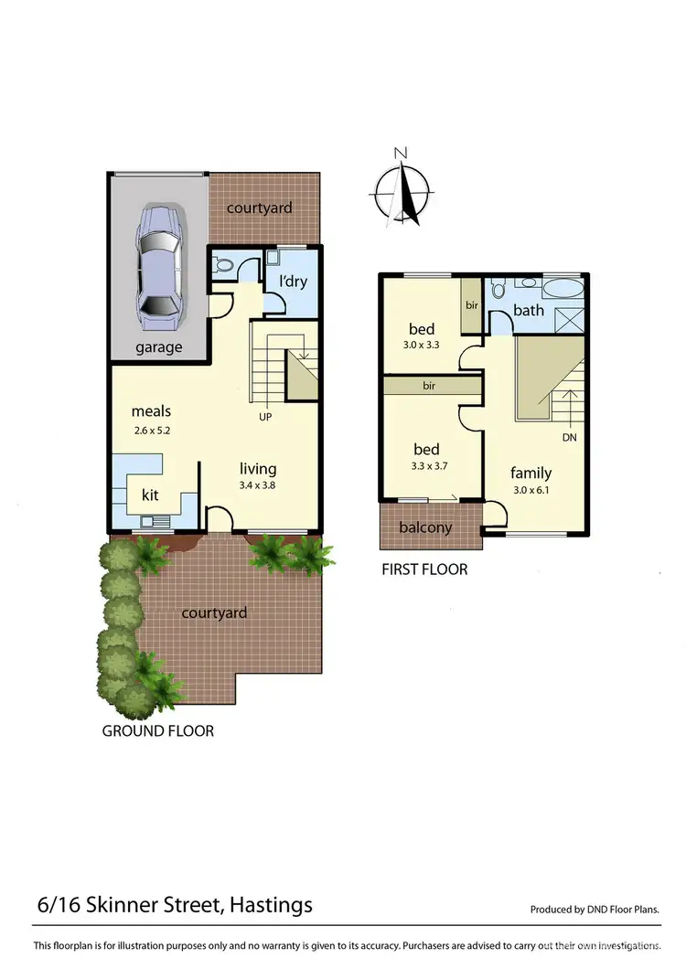Floorplan of Homely unit listing, 6/16 Skinner Street, Hastings VIC 3915