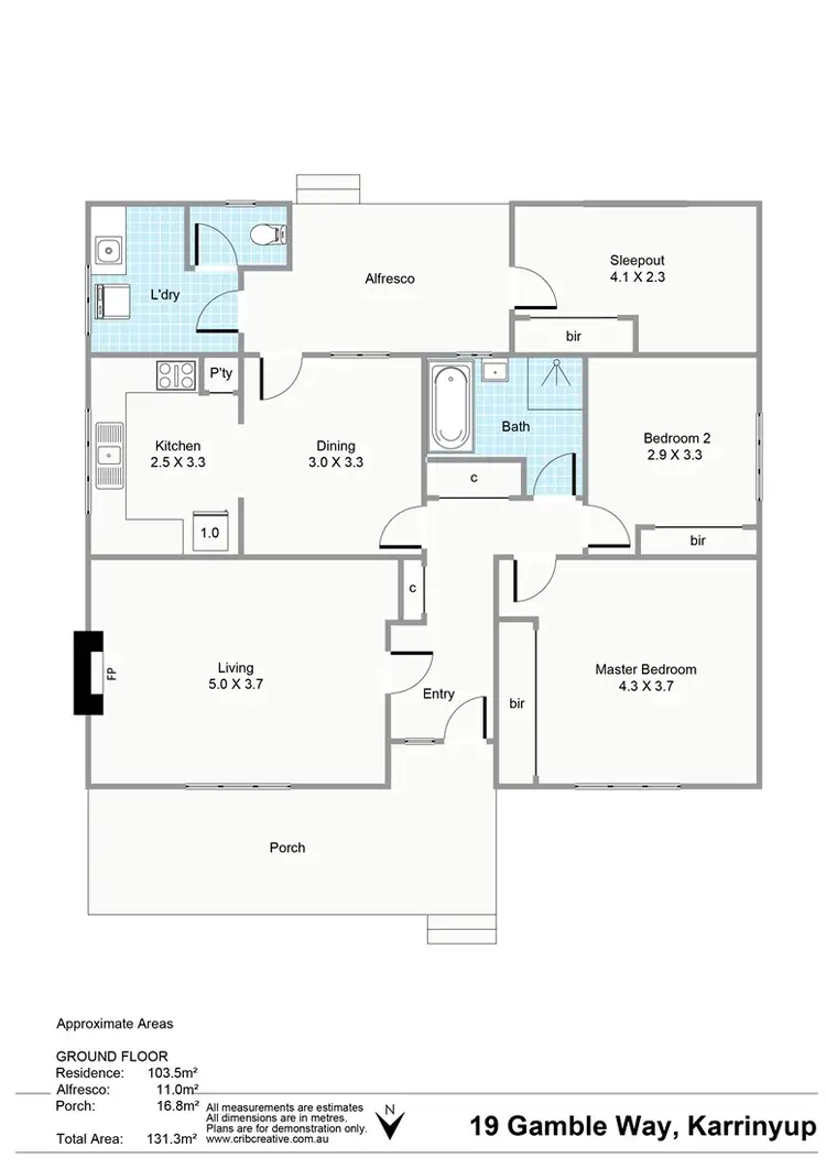 Floorplan of Homely house listing, 19 Gamble Way, Karrinyup WA 6018