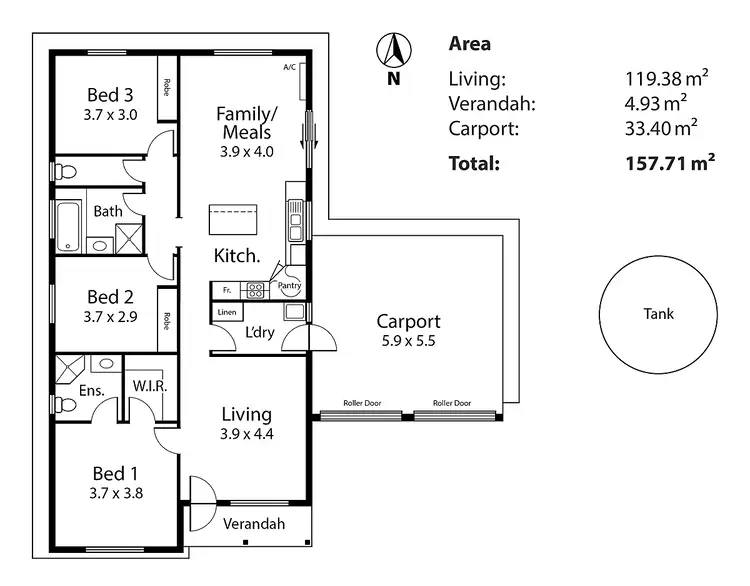 Floorplan of Homely house listing, 3 Berwick Crescent, Strathalbyn SA 5255