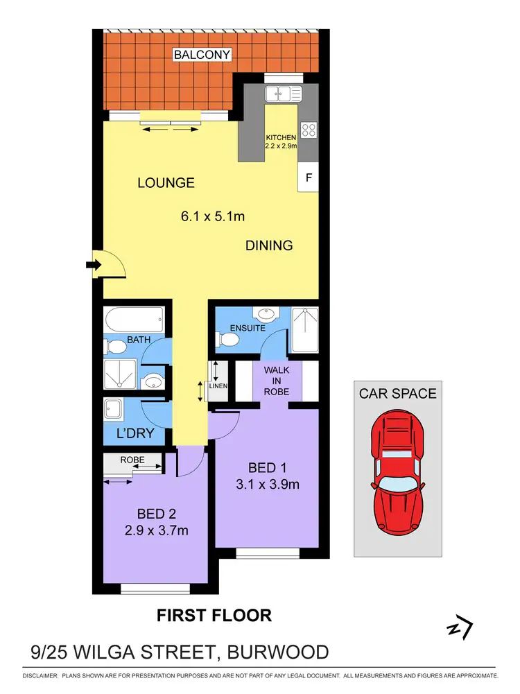 Floorplan of Homely apartment listing, 9/25-29 Wilga Street, Burwood NSW 2134