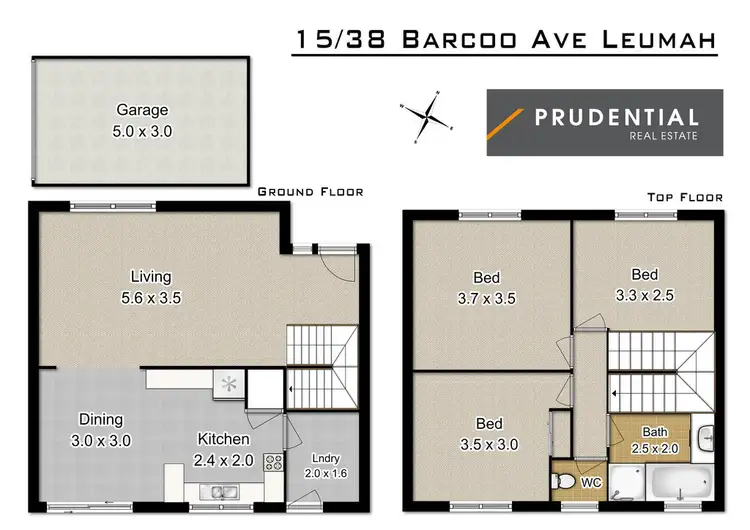 Floorplan of Homely townhouse listing, 15/38 Barcoo Avenue, Leumeah NSW 2560