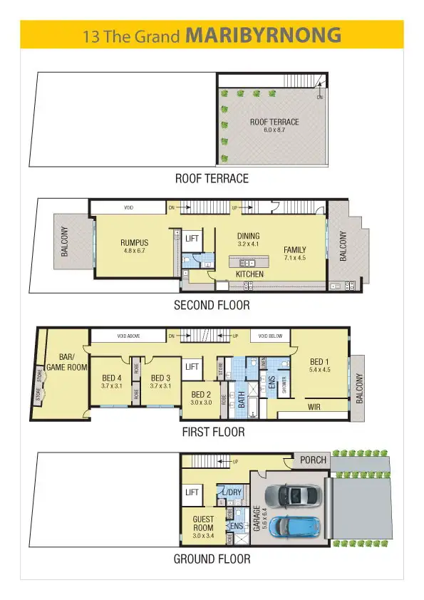 Floorplan of Homely house listing, 13 The Grand, Maribyrnong VIC 3032