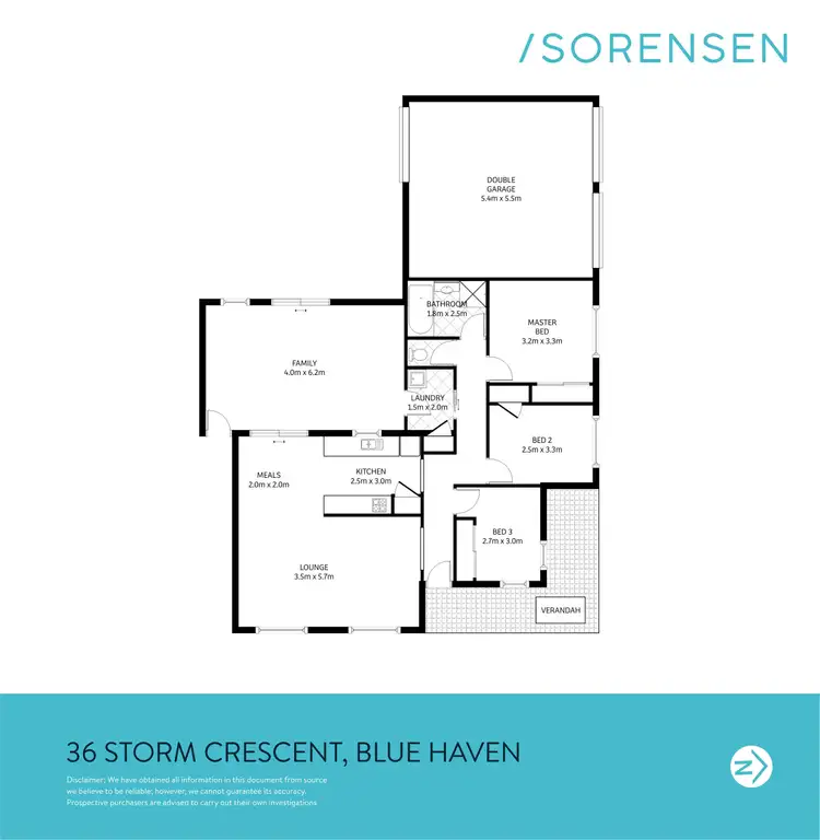 Floorplan of Homely house listing, 36 Storm Crescent, Blue Haven NSW 2262
