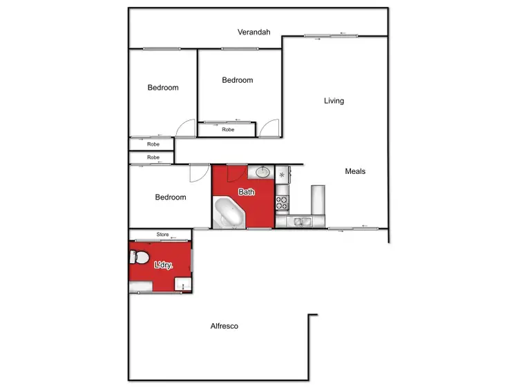 Floorplan of Homely house listing, 16 Kedleston Road, Herne Hill VIC 3218