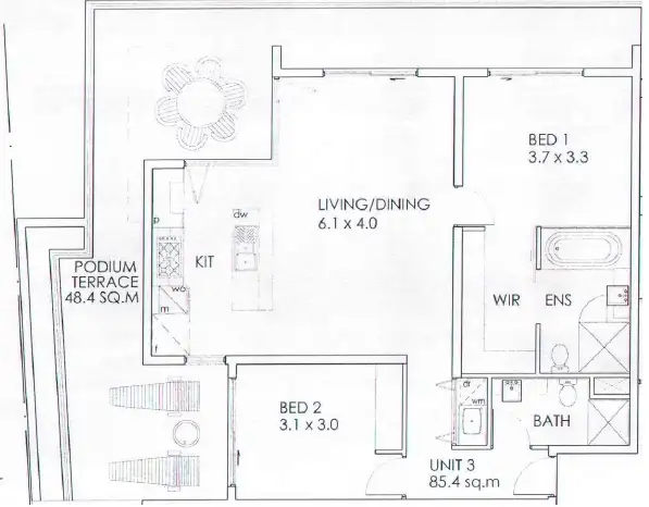 Floorplan of Homely unit listing, @ / 2304-2306 Gold Coast Hwy, Mermaid Beach QLD 4218