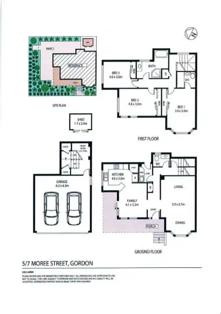 Floorplan of Homely unit listing, 5/7 Moree St, Gordon NSW 2072