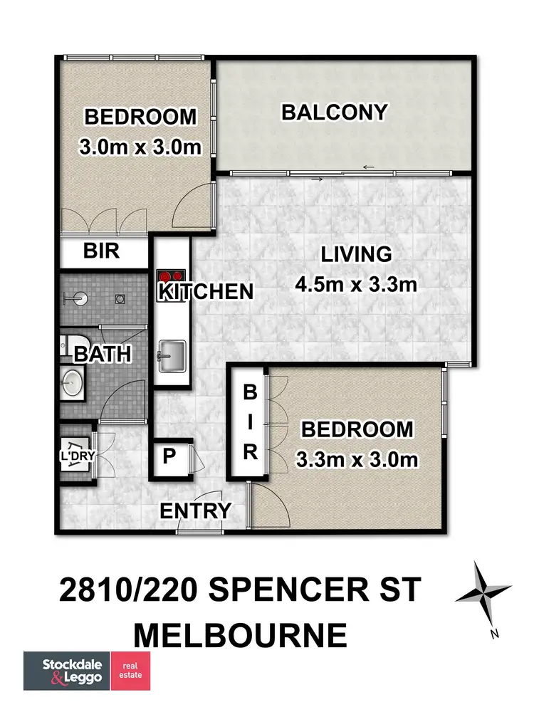 Floorplan of Homely apartment listing, 2810/220 Spencer Street, Melbourne VIC 3000