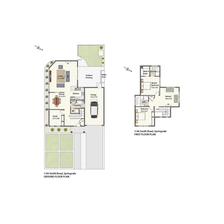 Floorplan of Homely townhouse listing, 1/36 Smith Road, Springvale VIC 3171