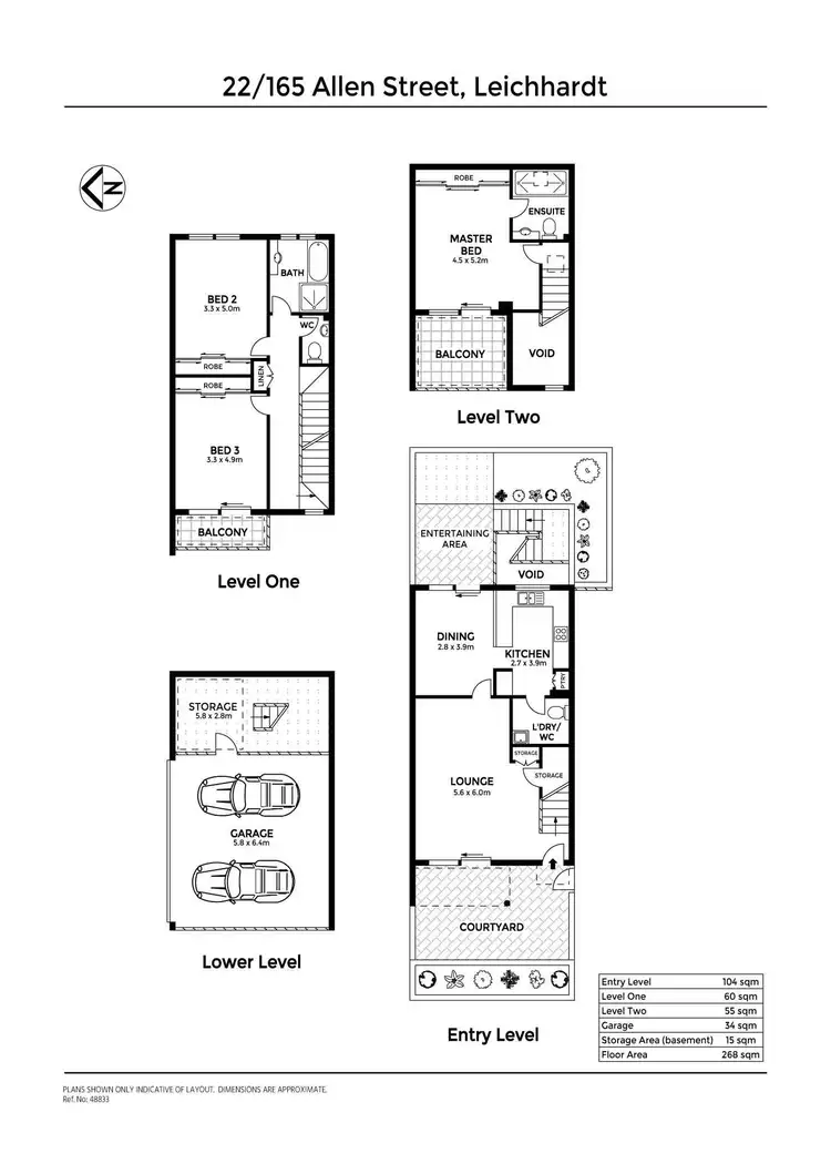 Floorplan of Homely townhouse listing, 22/165 Allen Street, Leichhardt NSW 2040