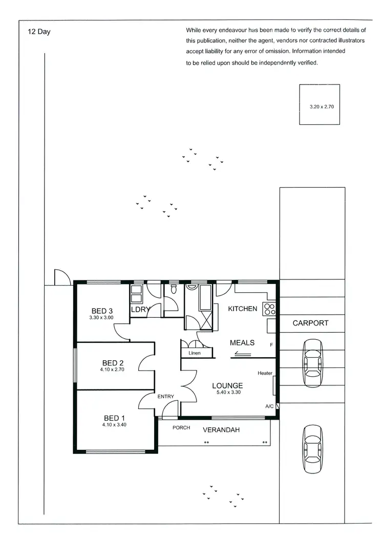 Floorplan of Homely house listing, 12 Day Avenue, Rostrevor SA 5073
