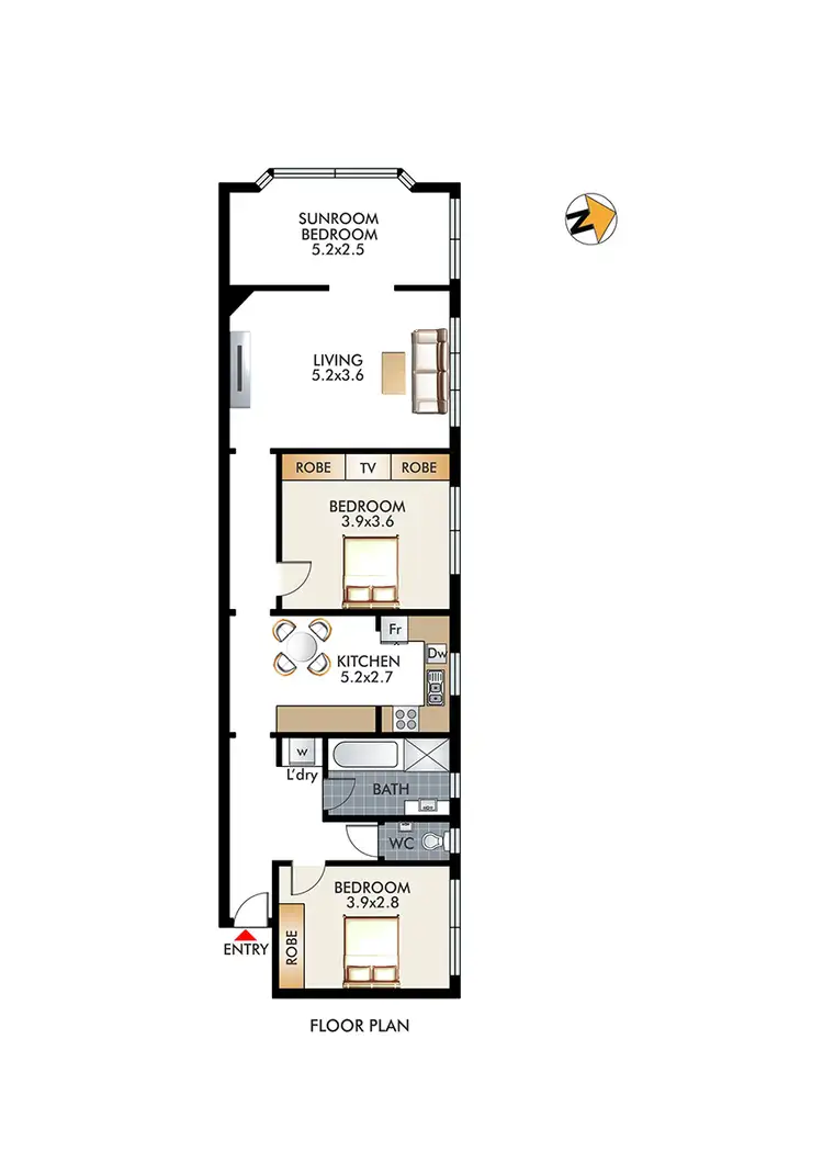 Floorplan of Homely apartment listing, 4/1 Elanora Street, Rose Bay NSW 2029