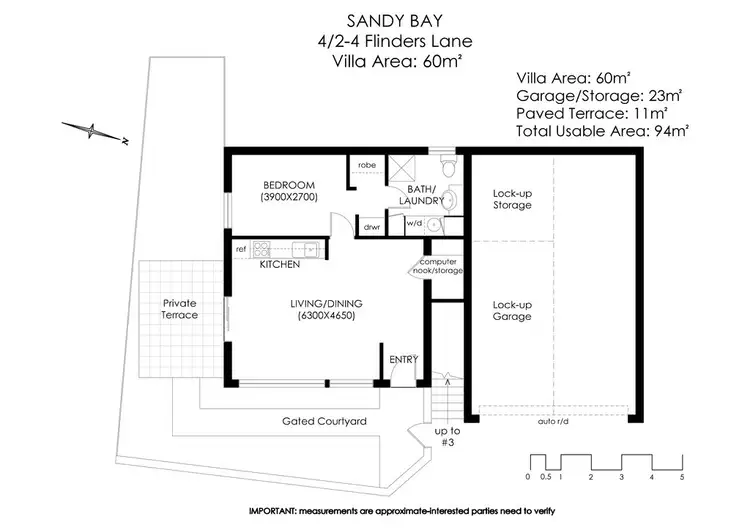 Floorplan of Homely unit listing, 4/2-4 Flinders Lane, Sandy Bay TAS 7005