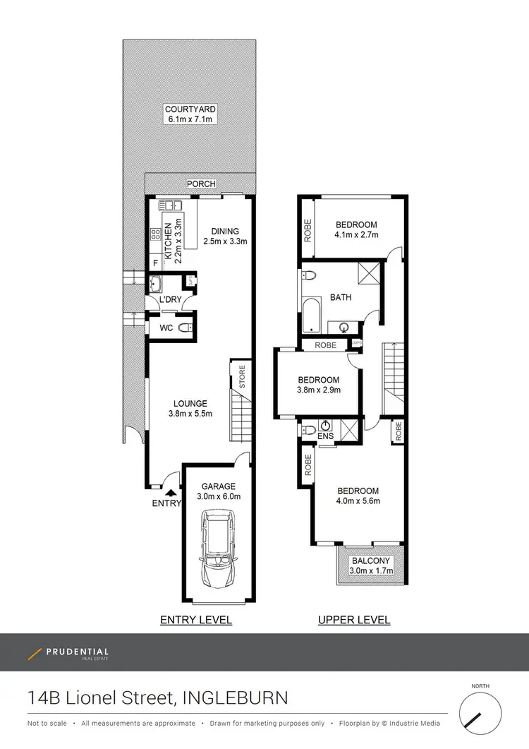 Floorplan of Homely semi-detached listing, 14B Lionel Street, Ingleburn NSW 2565