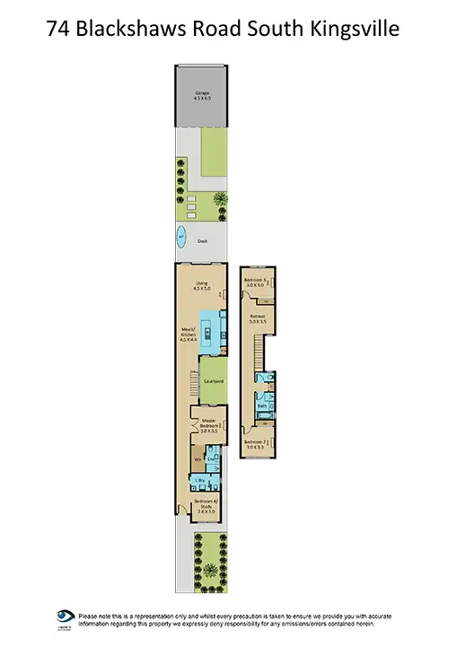 Floorplan of Homely townhouse listing, 74 Blackshaws Road, South Kingsville VIC 3015