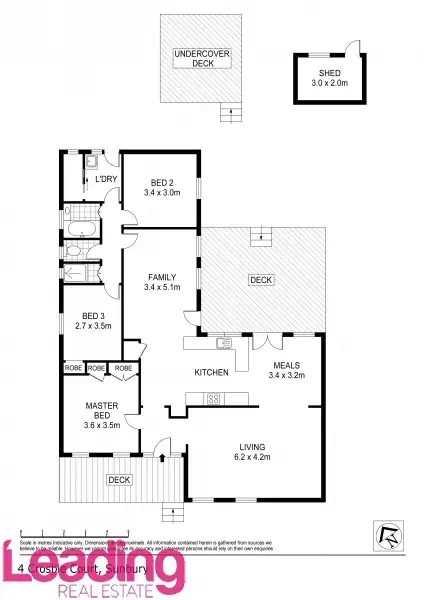 Floorplan of Homely house listing, 4 Crosbie Court, Sunbury VIC 3429