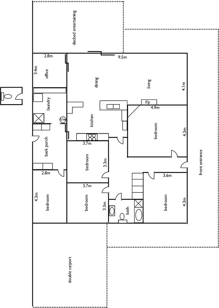 Floorplan of Homely rural property listing, 134 Walla-Walla Road, Naracoorte SA 5271