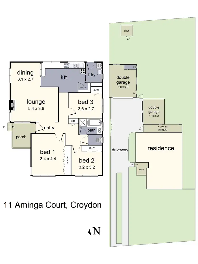 Floorplan of Homely house listing, 11 Aminga Court, Croydon VIC 3136