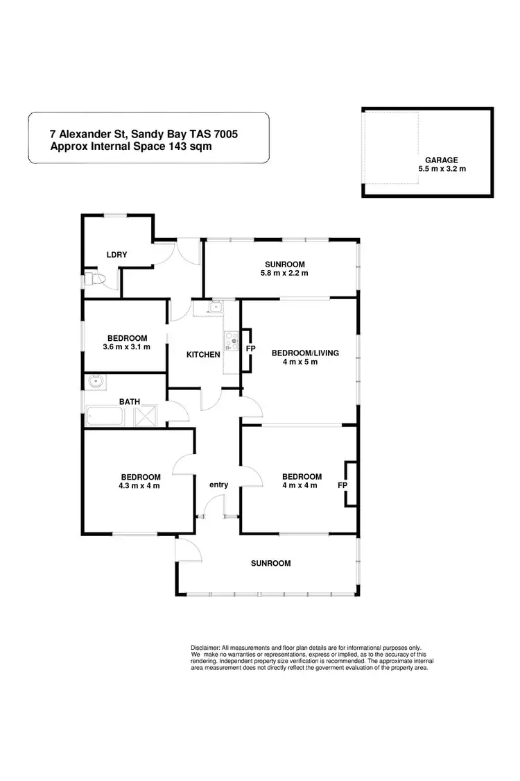 Floorplan of Homely house listing, 7 Alexander Street, Sandy Bay TAS 7005
