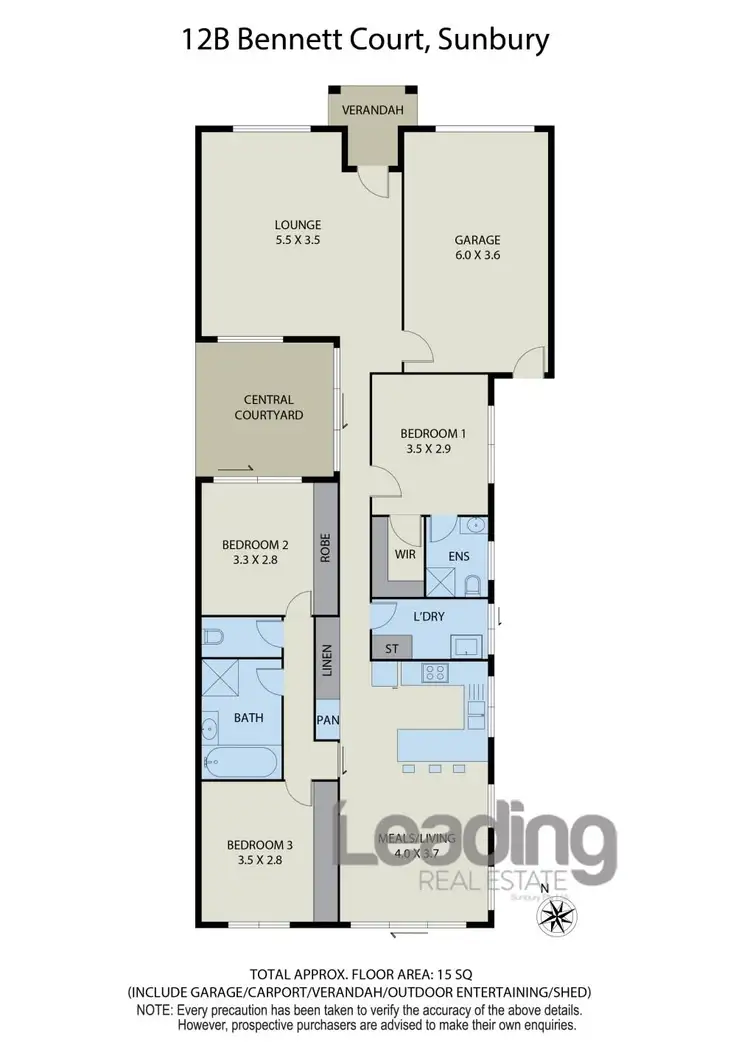 Floorplan of Homely house listing, 12B Bennett Court, Sunbury VIC 3429