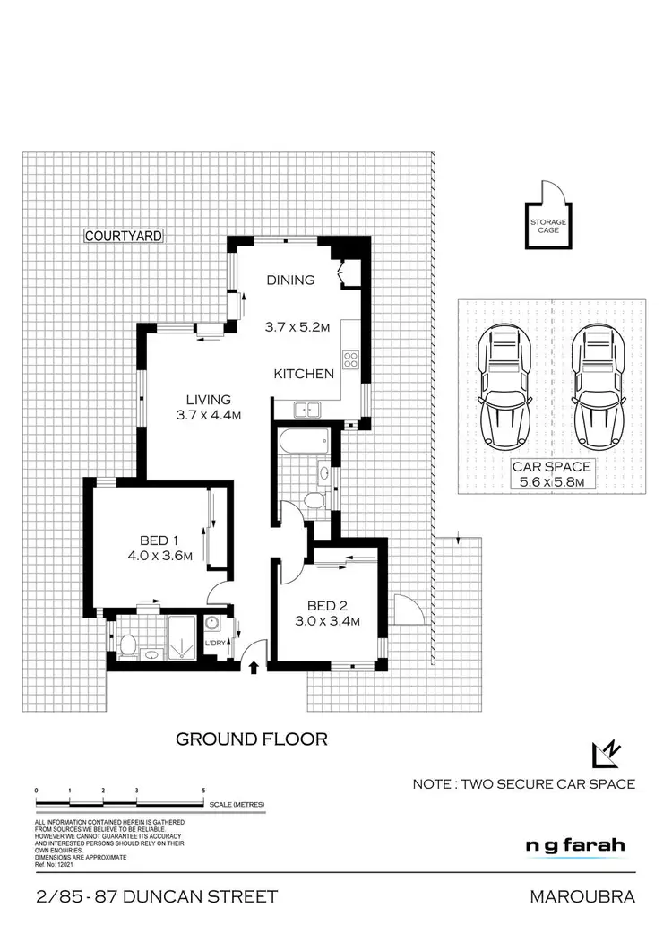 Floorplan of Homely unit listing, 2/85-87 Duncan Street, Maroubra NSW 2035