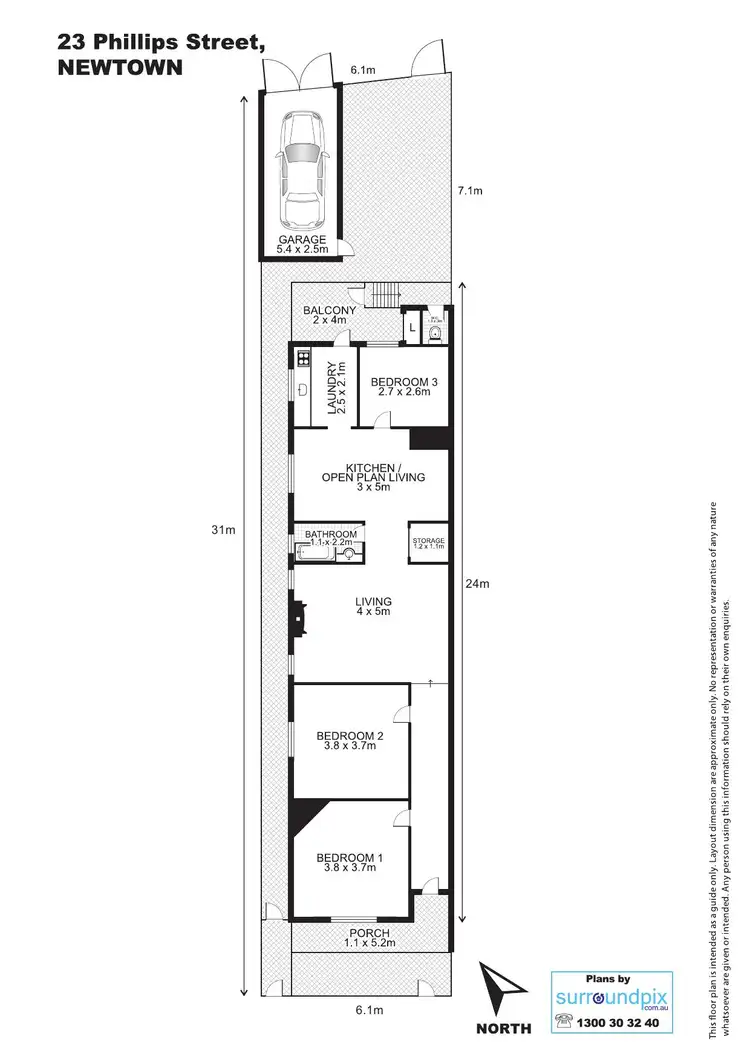 Floorplan of Homely house listing, 23 Phillip Street, Newtown NSW 2042
