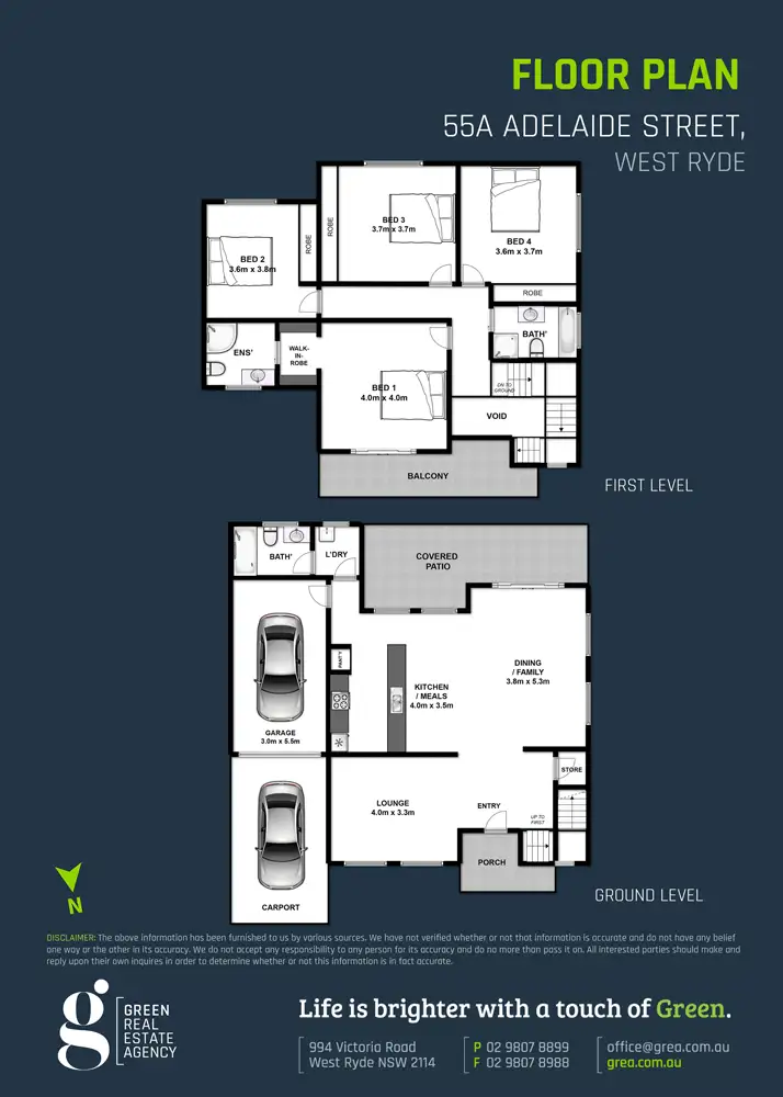 Floorplan of Homely house listing, 55A Adelaide Street, West Ryde NSW 2114