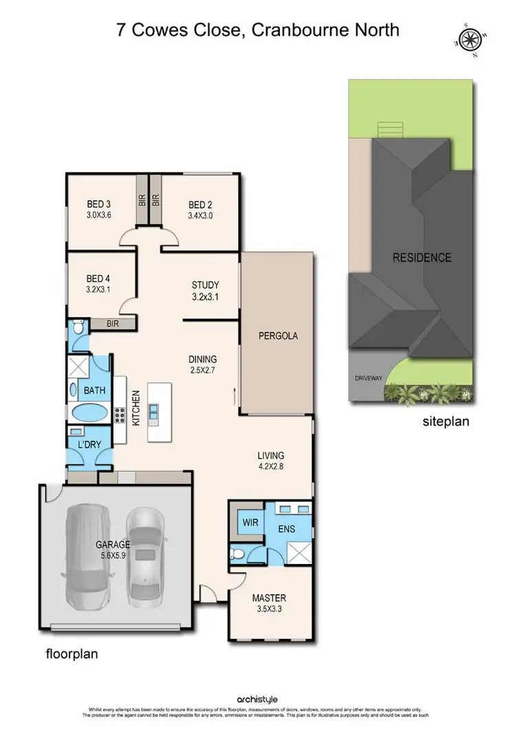 Floorplan of Homely house listing, 7 Cowes Close, Cranbourne North VIC 3977