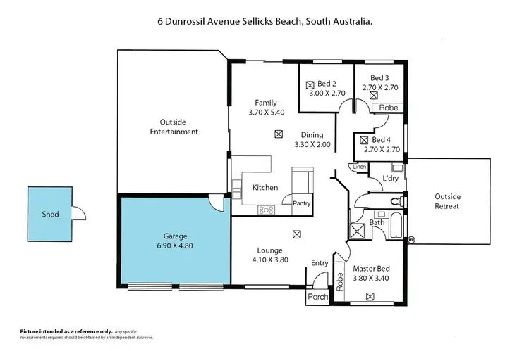 Floorplan of Homely house listing, 6 Dunrossil Avenue, Sellicks Beach SA 5174