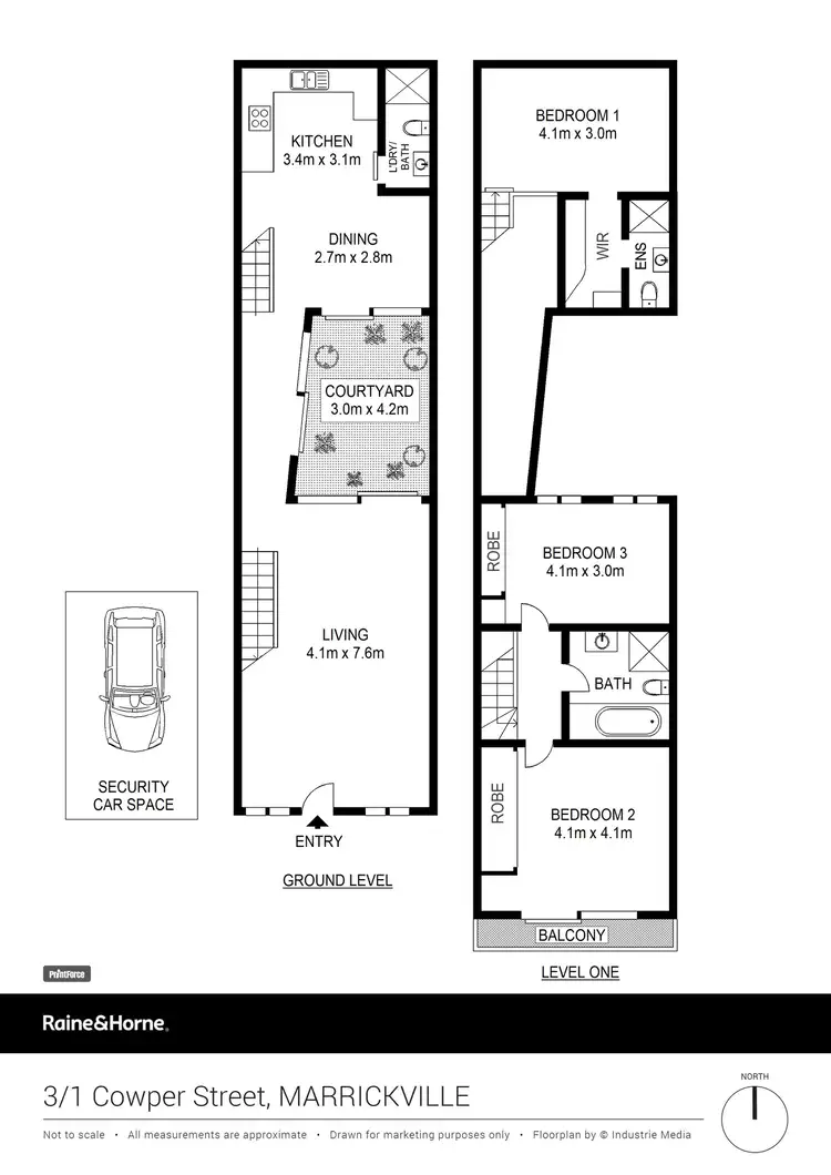 Floorplan of Homely house listing, 3/1 Cowper Street, Marrickville NSW 2204